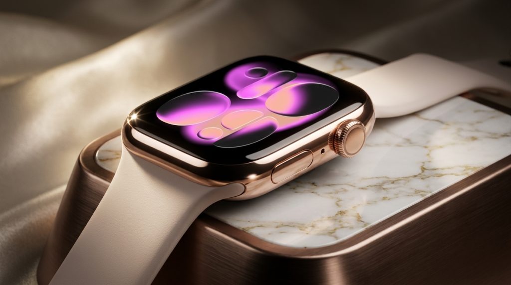 Apple Watch Series 11 GPS 42mm — Rose Gold / Light Blush